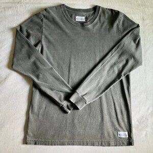 Unisex Heavy Weight Longsleeve in Washed Black by Muttonhead, size Unisex M